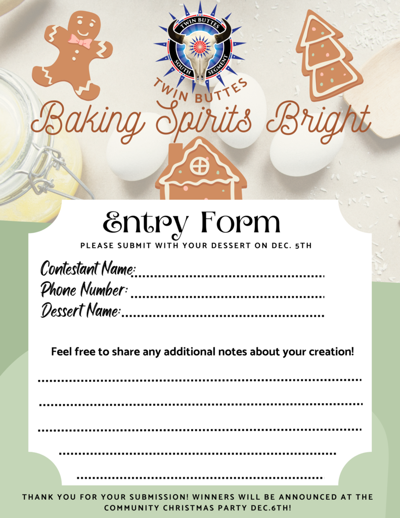 Baking Contest Form