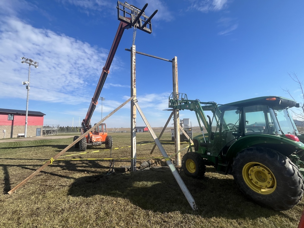 Beams installed