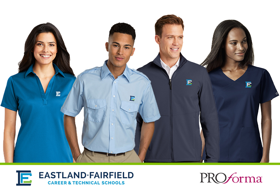 Group of diverse students wearing various EFCTS gear.