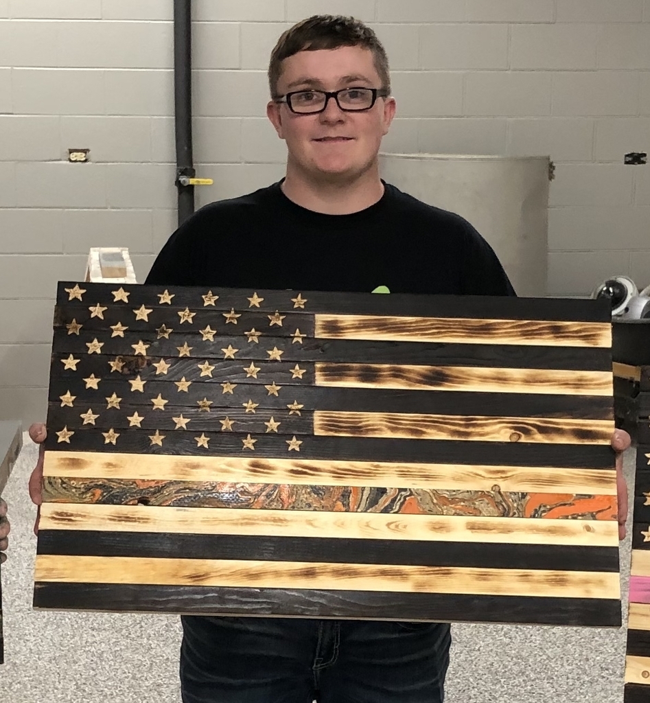 Burnt and Hydro Dipped American Flag