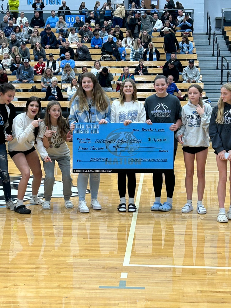 Tiger Nation Booster Club donating $55000 to EHS and EMS - total. Thank you Tiger Nation.