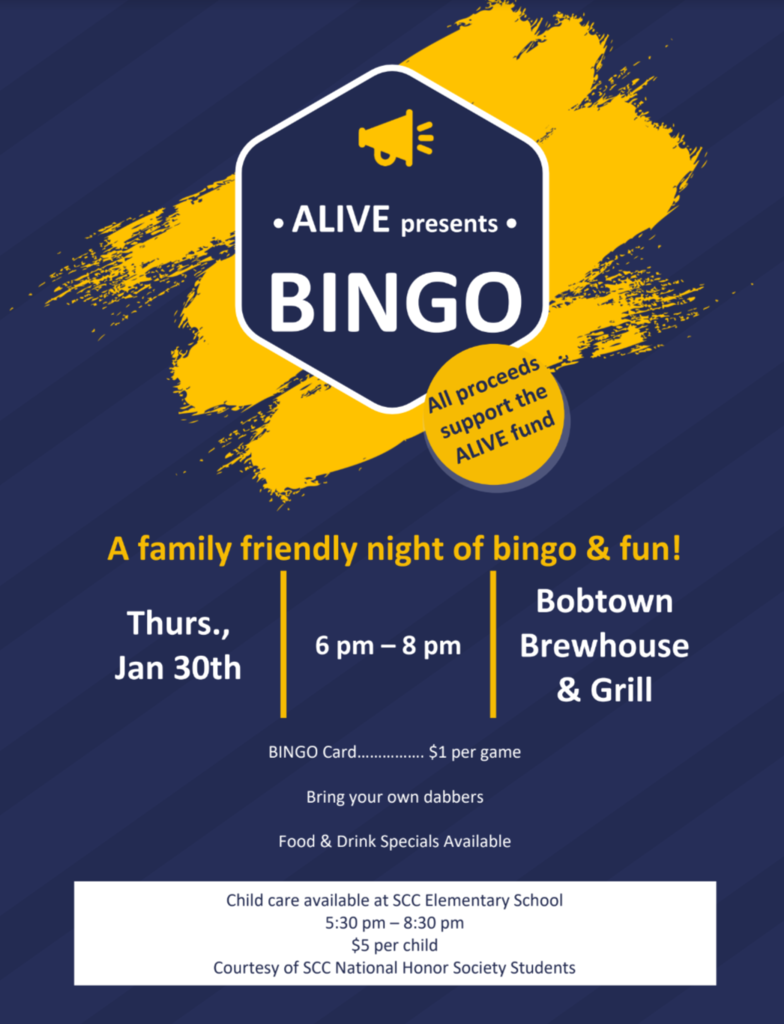 ALIVE Bingo Fundraiser January 30th