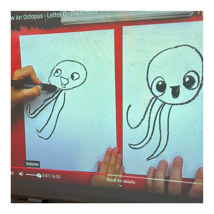 Still shot of a how to draw an octopus video
