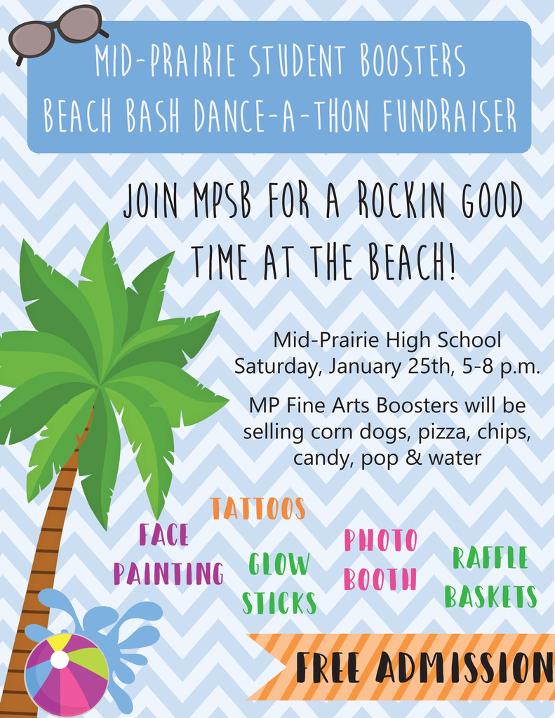Beach Bash Dance-A-Thon is Jan 25 from 5 to 8 pm