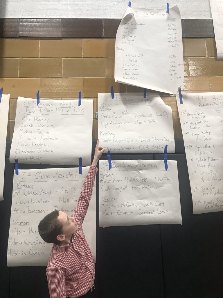 Jacob Flynn spots his name to be a part of the honor band