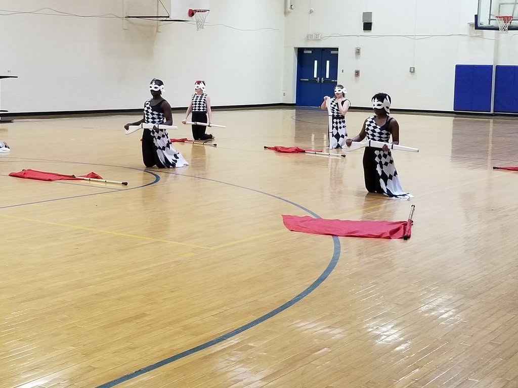 Winter Guard Competes