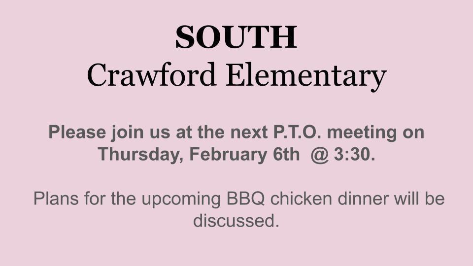 February P.T.O. Meeting