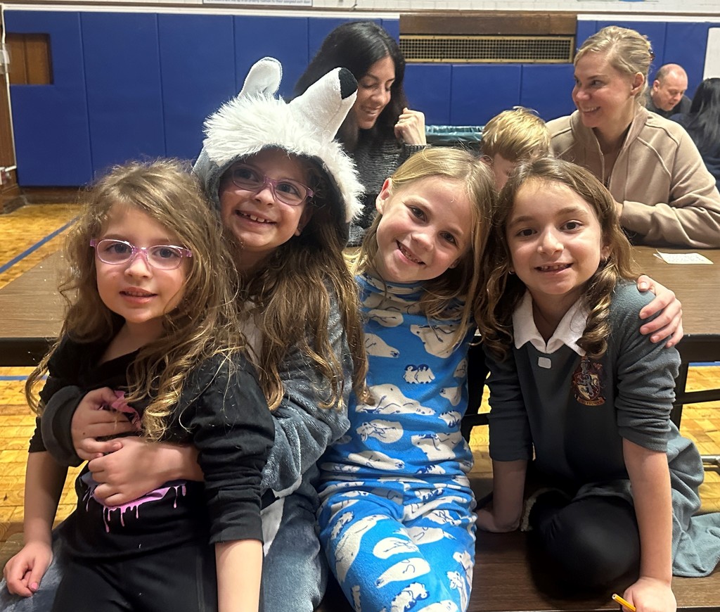 group of girls at family game night
