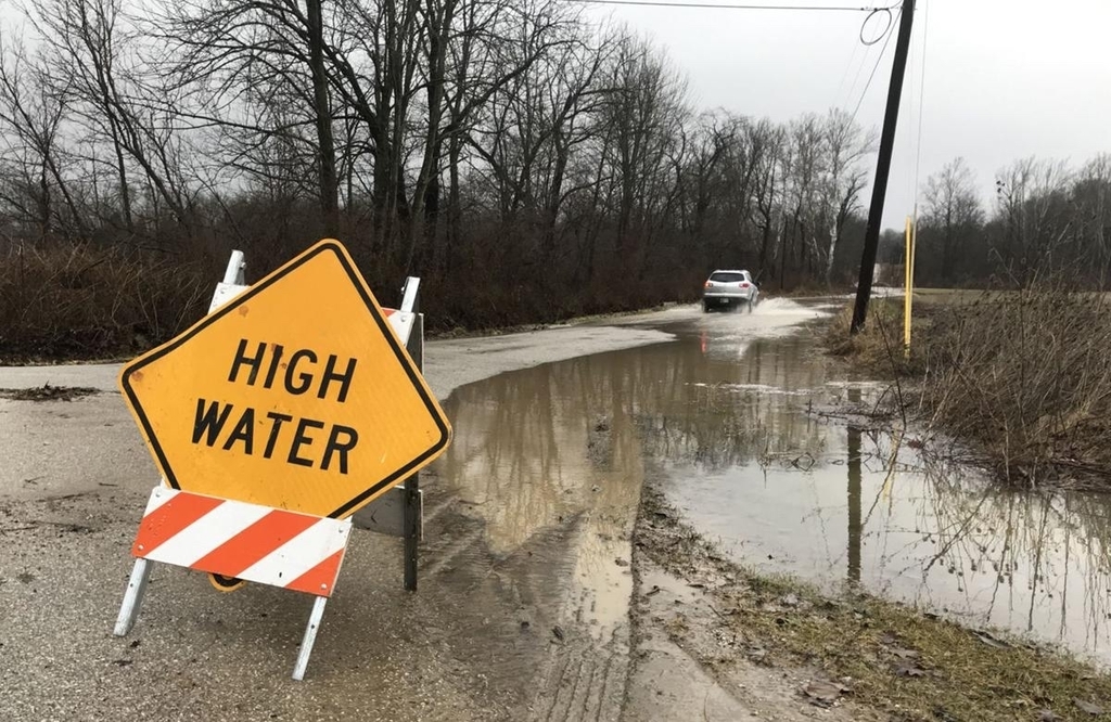 Flooded road