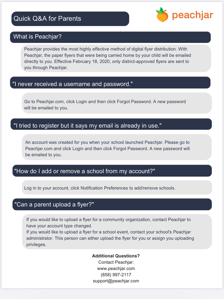 Peachjar FAQ's in English