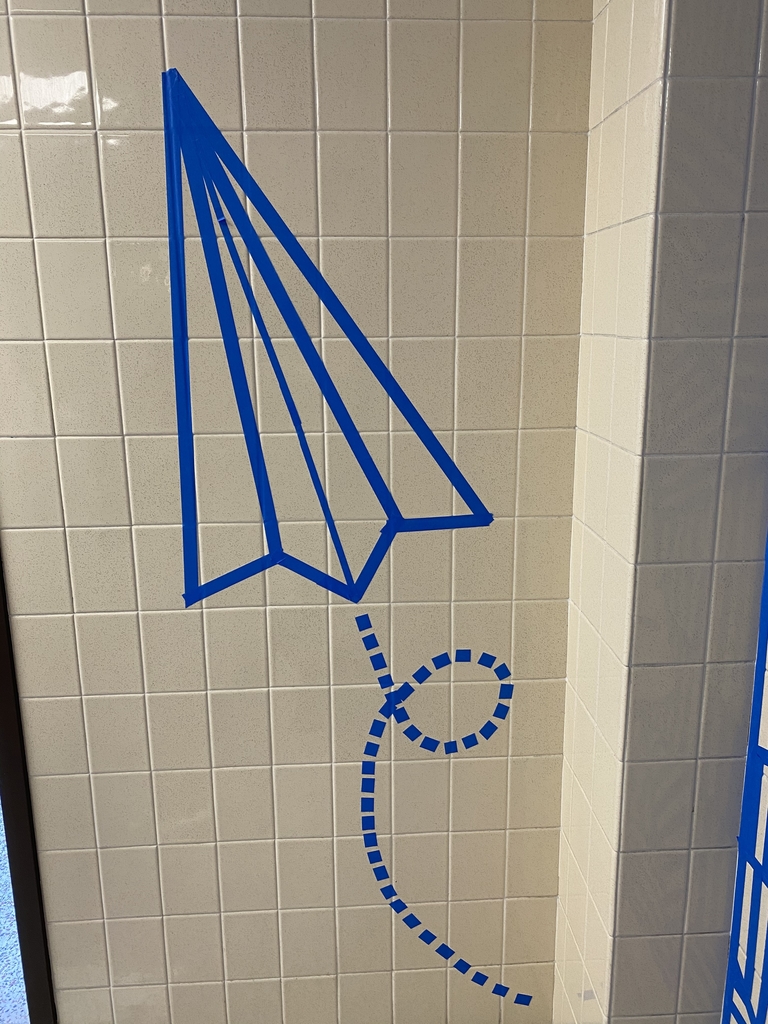 Tape art paper airplane