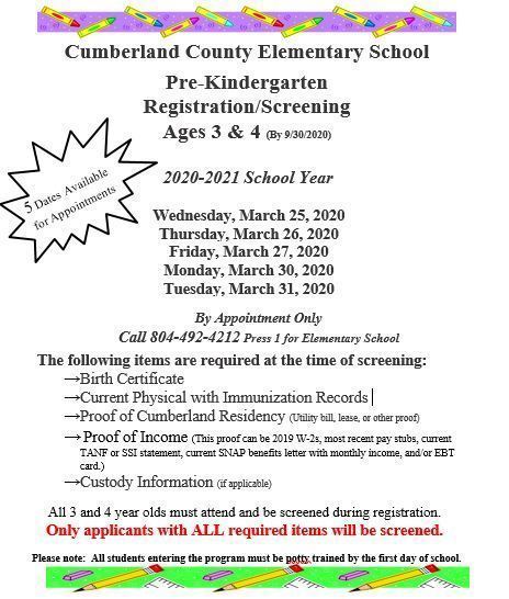 PreK Registration Information