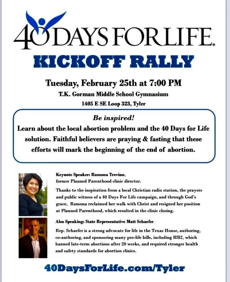 40 days for life kickoff !