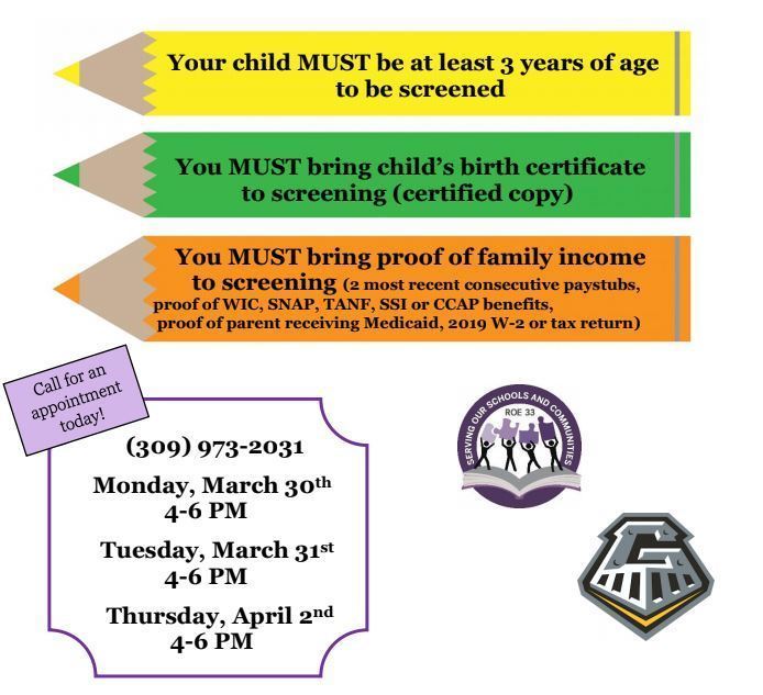 Preschool Screening Information 