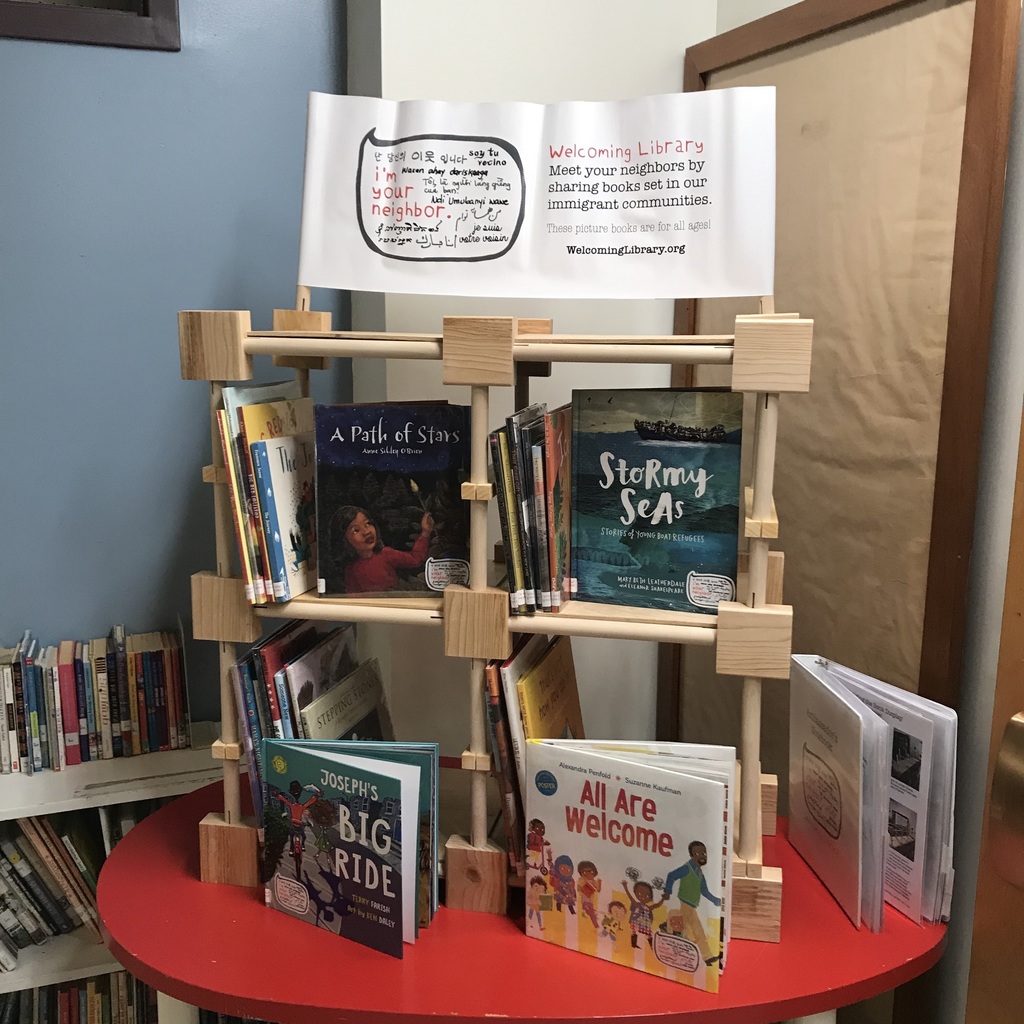 Welcoming library on display.