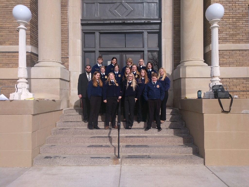 FFA members after attending the Soil Health meeting.