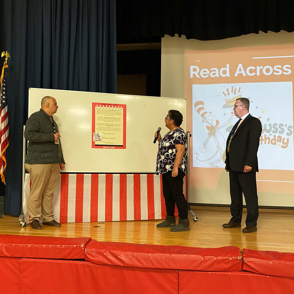 Mayor Tait reads the official NEA Proclamation. 