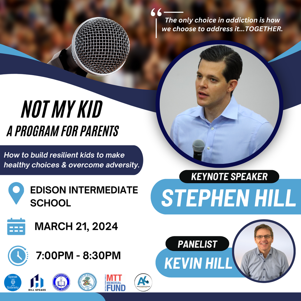 Flyer noting "Not My Kid" parent program