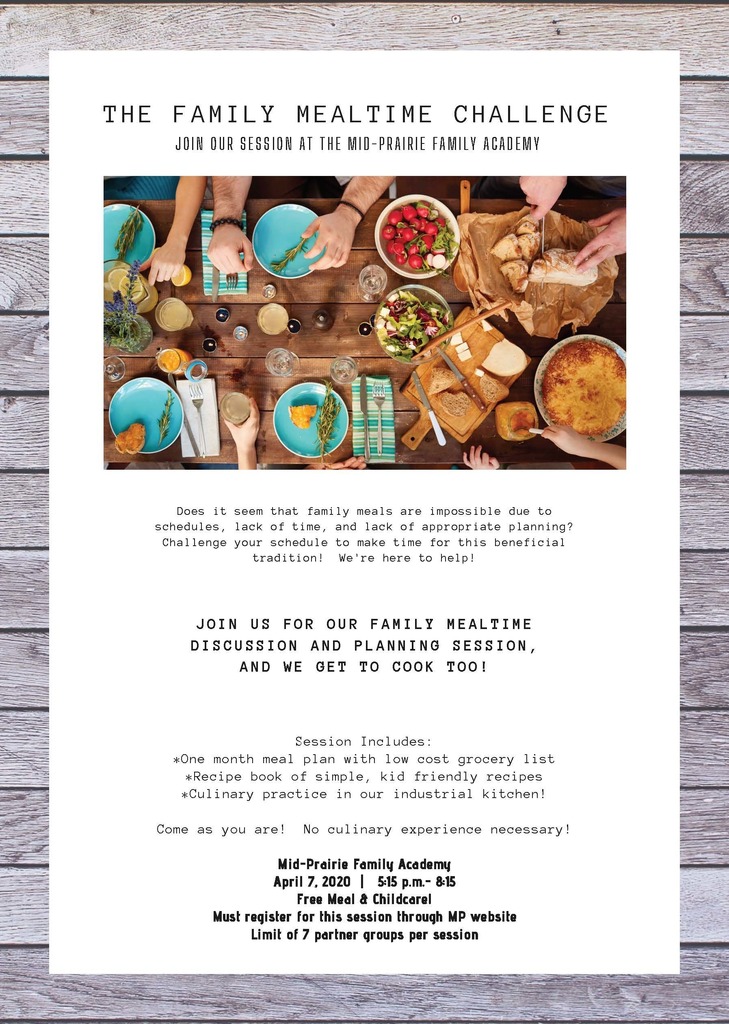 Family Mealtime Challenge flyer