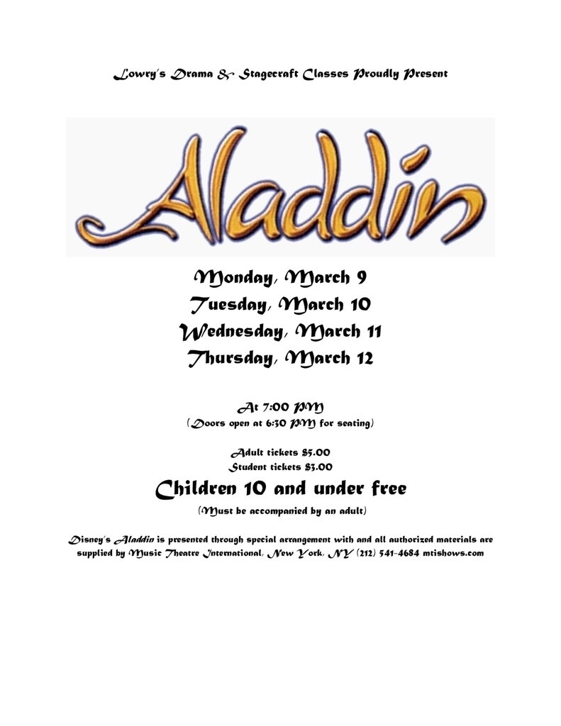 Aladdin flyer 