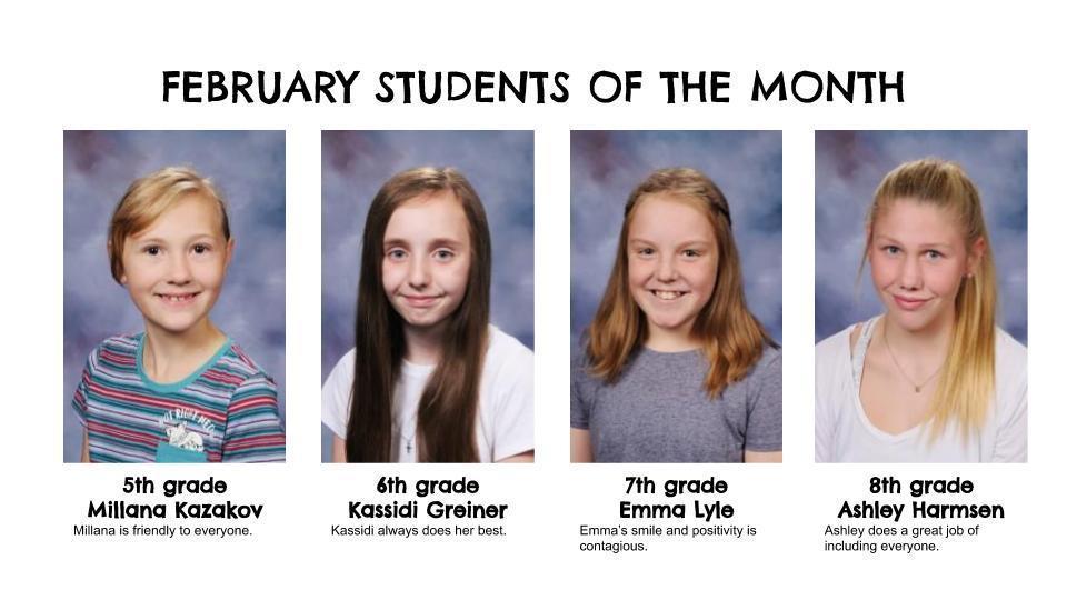 february students of the month