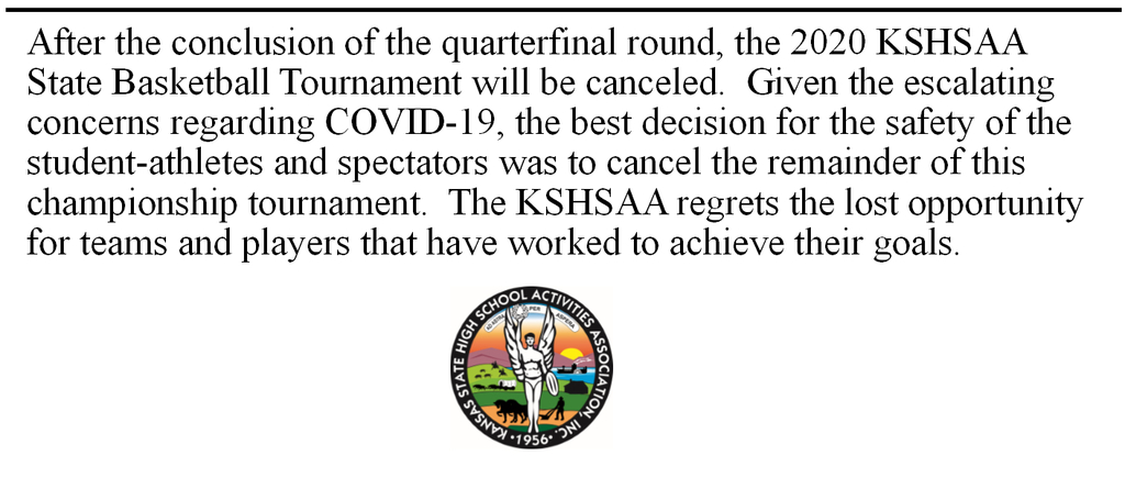 Statement from KSHSAA