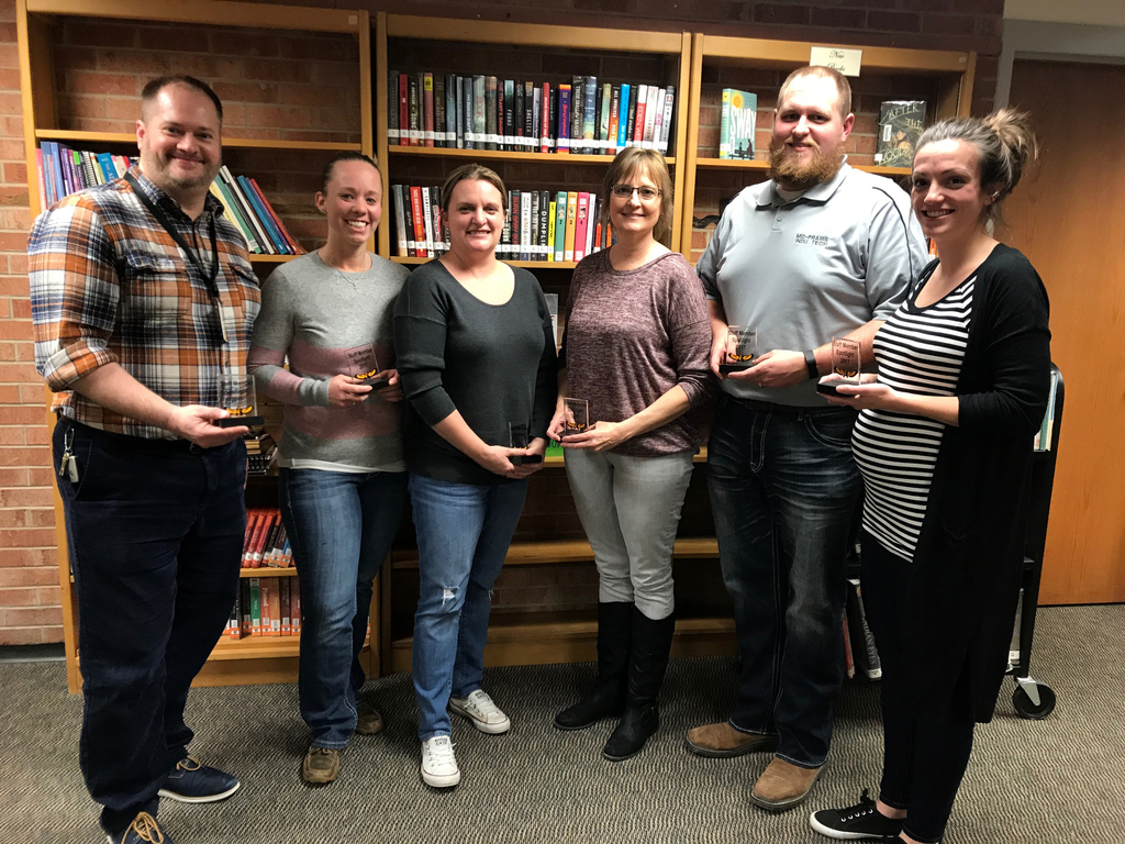 January Staff Member Spotlight:  L to R: David Helmuth, ​Kortney Denkman, Shelli Stafford, Melody Black, Lucas Troyer, Makenzie Kos