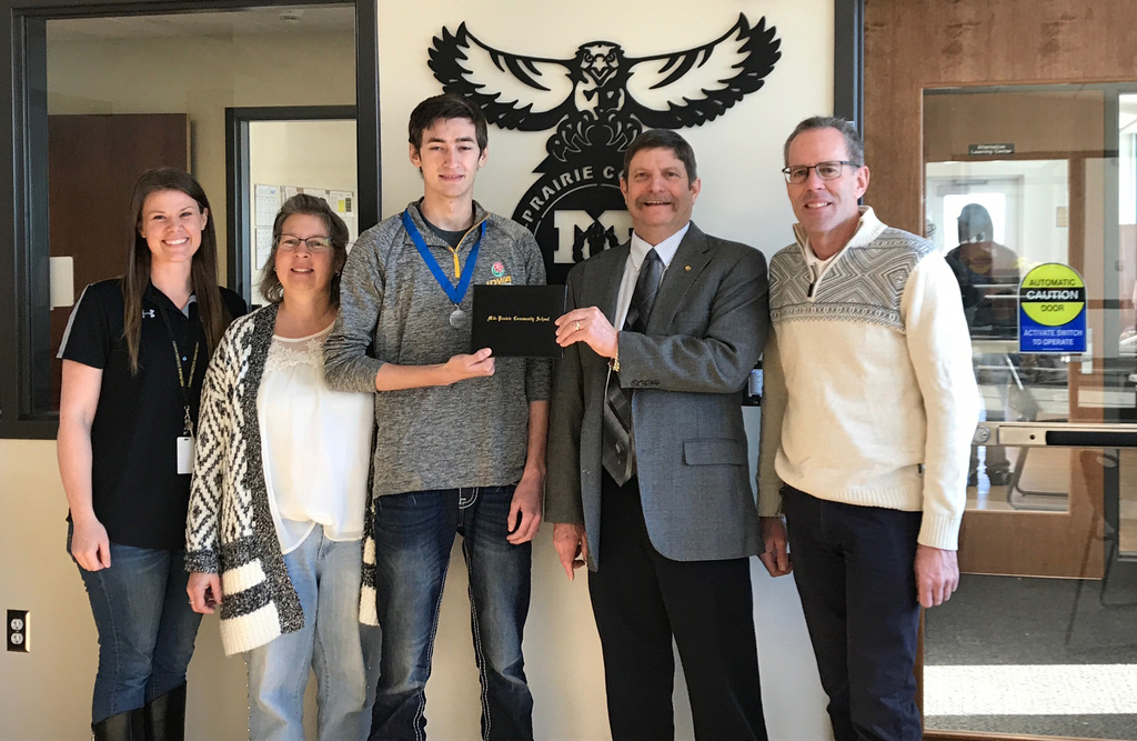 January's Home School Assistance Program Graduation: (L to R) Rachel Kerns - HSAP Assistant Coordinator, Cathy Bayne, mom, Graduate William Bayne, Mark Schneider and Jim Bayne, dad.  