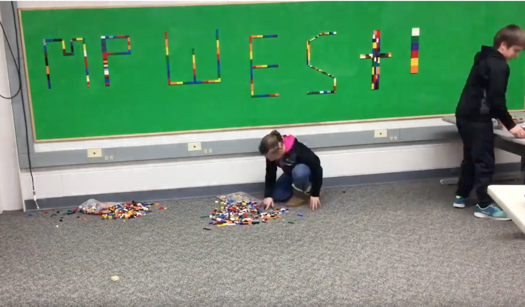 A new Lego wall is up for MP West students to get creative.