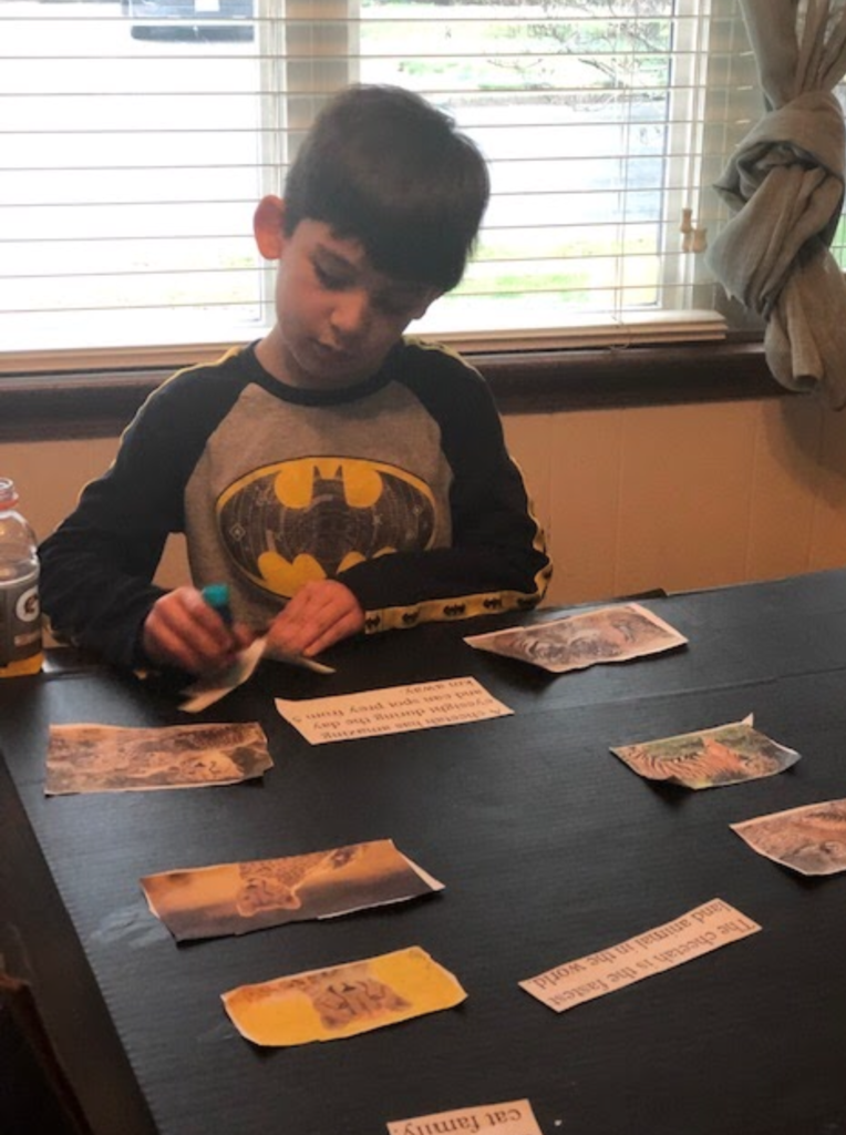 Justin working on Compare and Contrast