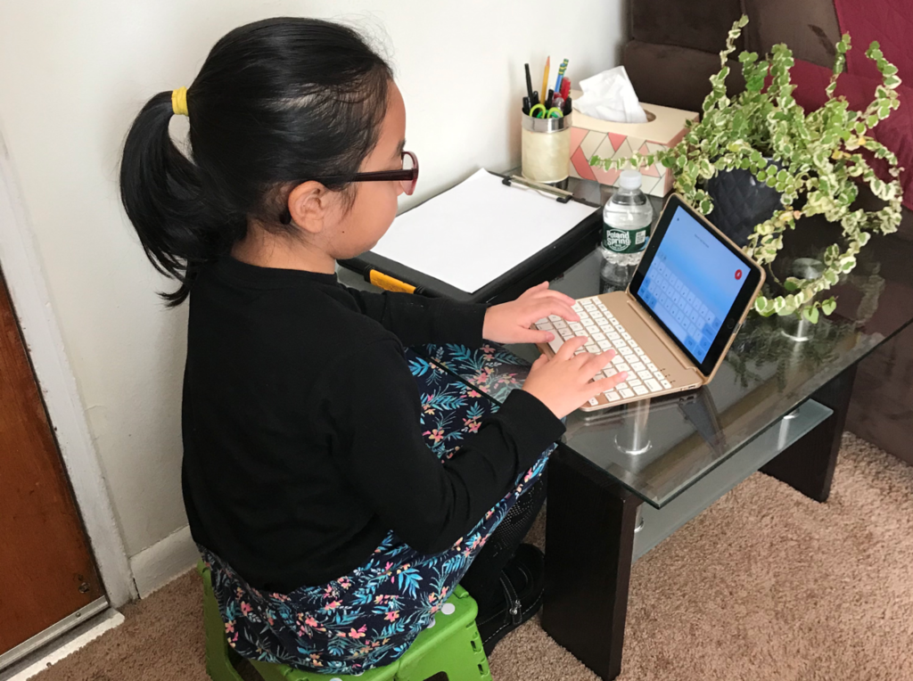 Karen dressed as a Teacher for Superhero Day