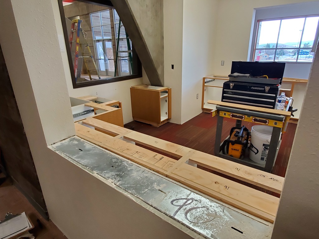 Cabinets in front office