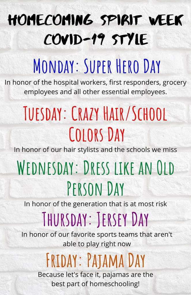 Elementary Dress Up Days