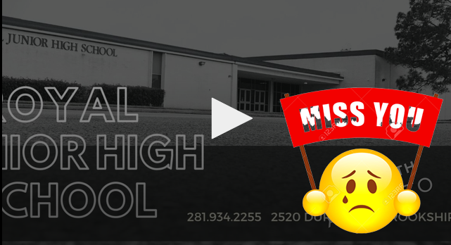 Attention Junior High students! Visit https://animoto.com/play/YyxyZS5OdwMeMwZ1Iz7mTA to view a video from your teachers. They miss you! 