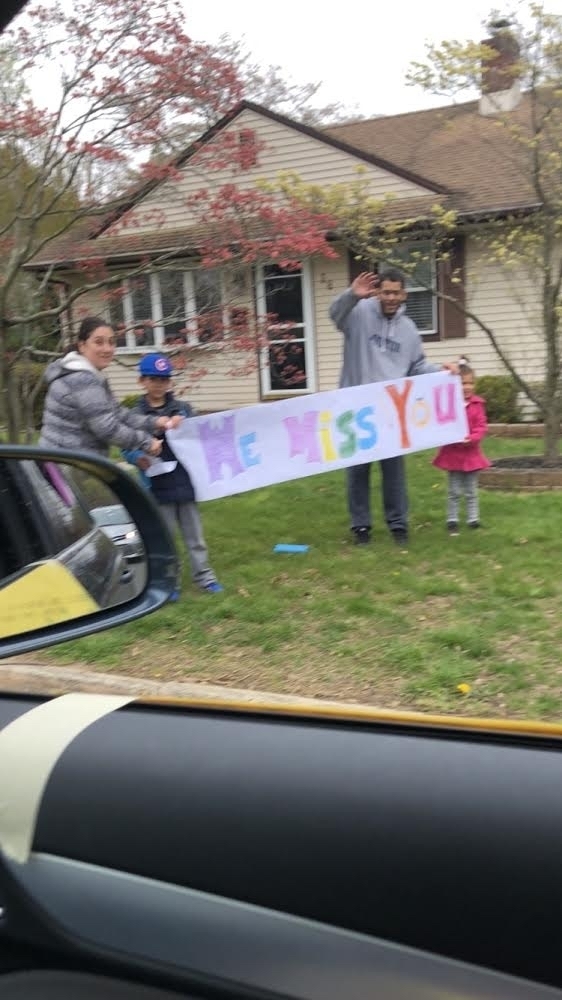 Meadowbrook students see their teachers during the car parade