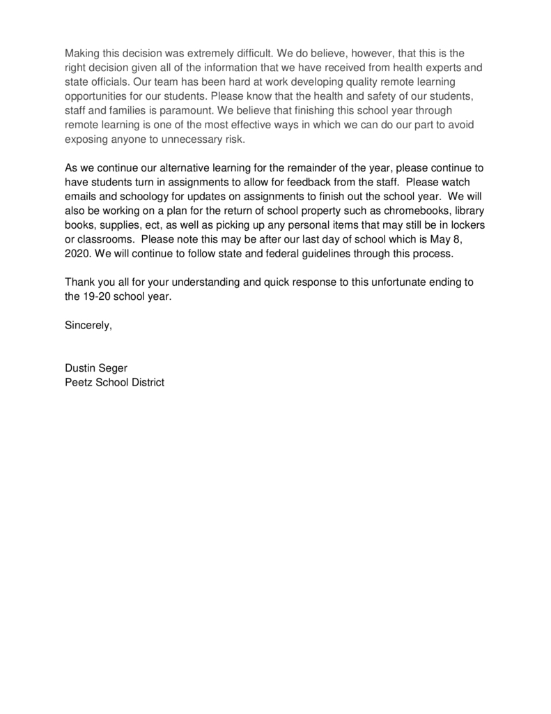 Alternative education plan