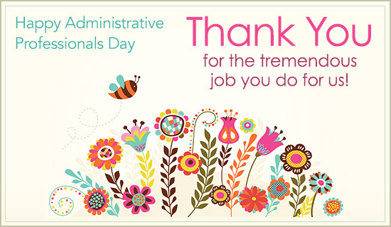 Admin Assistants Day Thank you