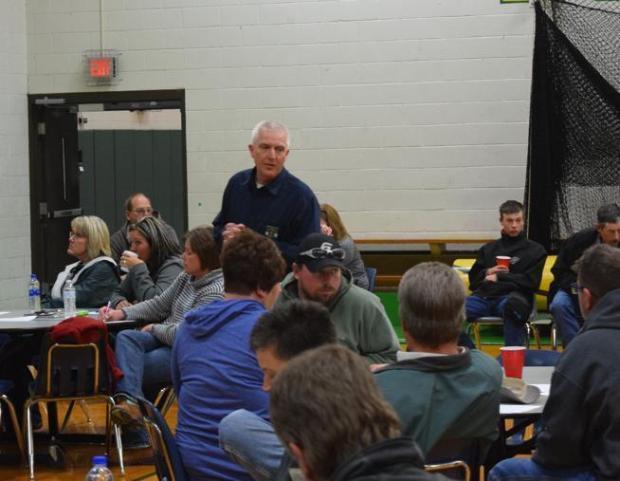 Mark Collard at a meeting