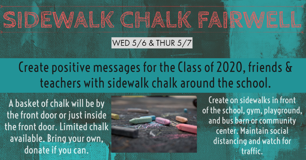 Sidewalk chalk fairwell flyer