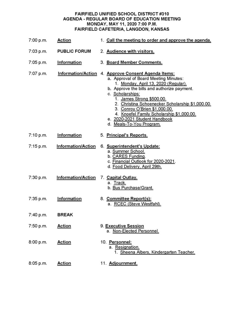 Agenda