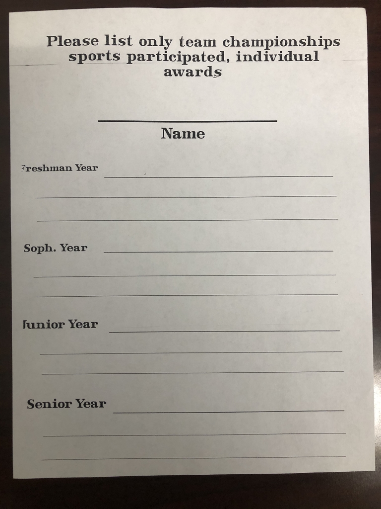 Senior awards