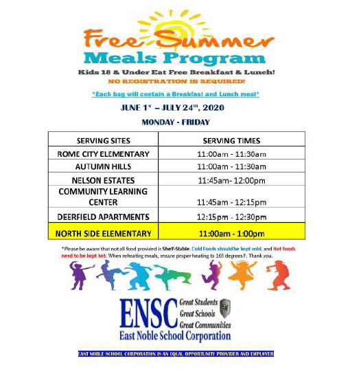 Free summer meals