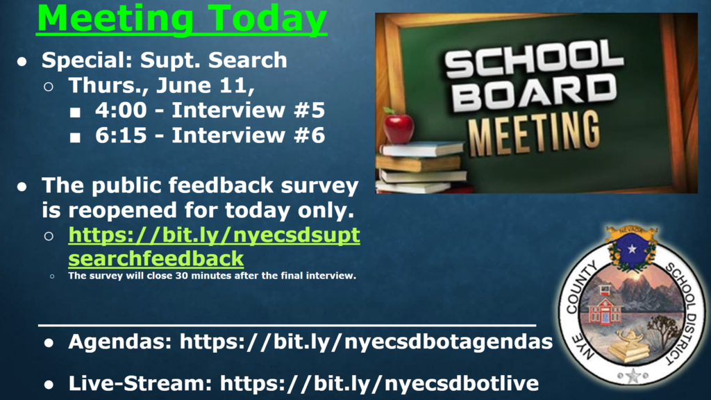 BOT Meeting Tonight and Survey