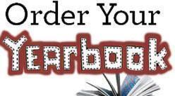 Graphic with a photo of a yearbook and the words, "Order Your Yearbook!"