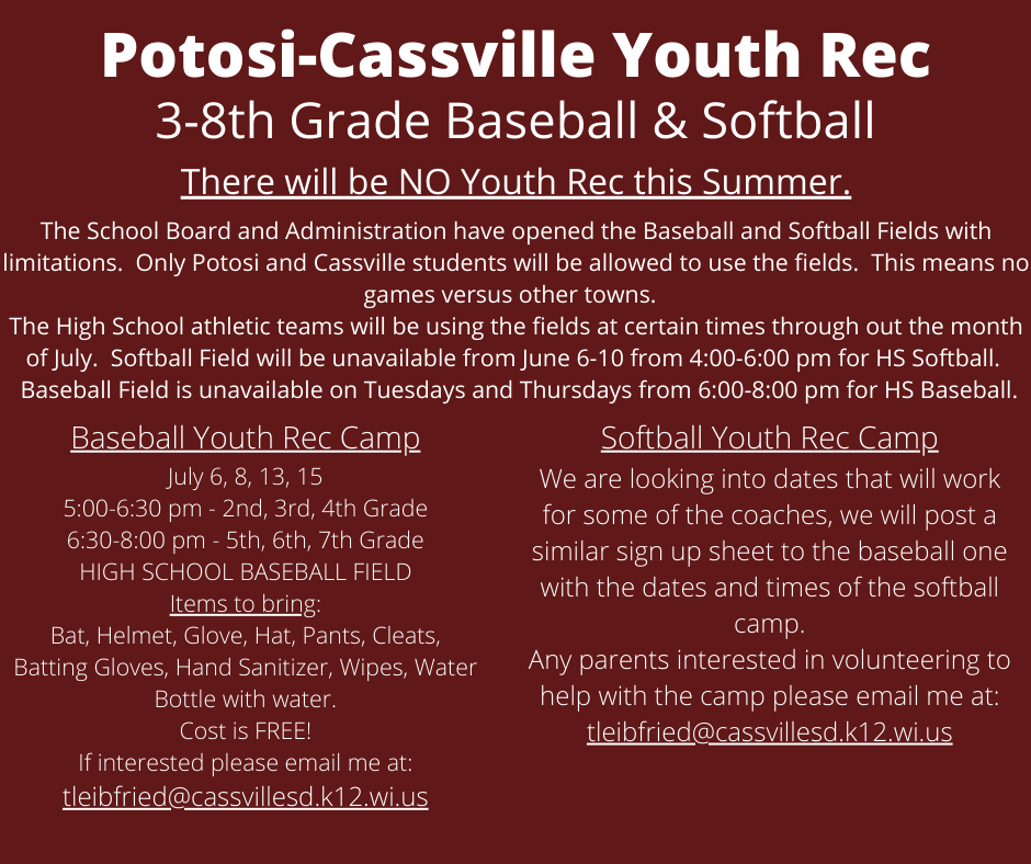 Youth Rec Baseball - Info