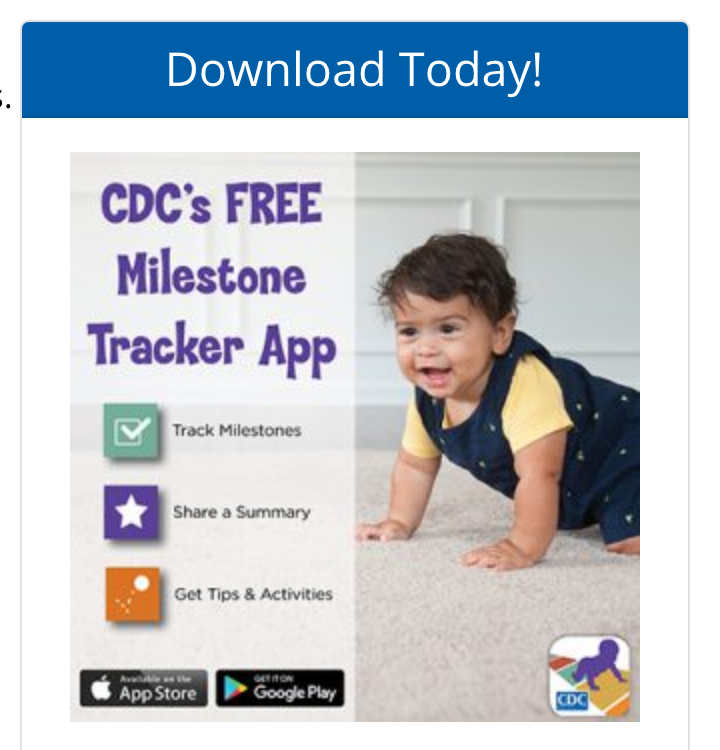 CDC Milestone app