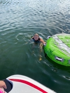 Sara Westphal swimming, fishing hanging out with family