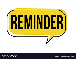 Reminder - August 10, 2020