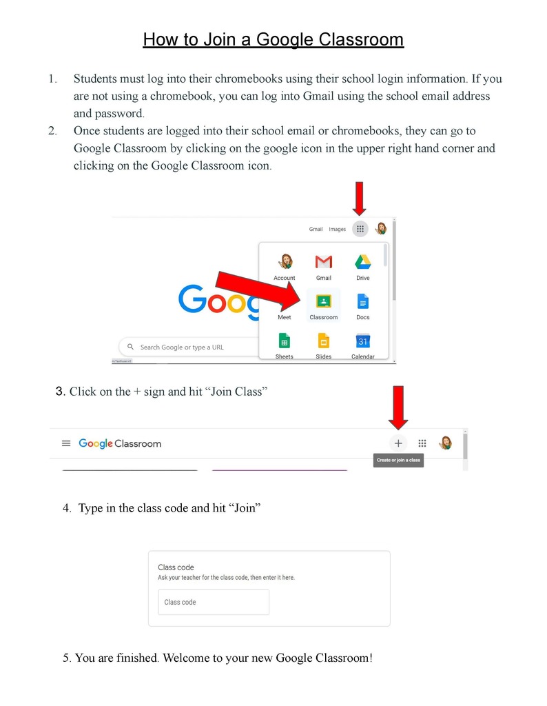 Joining a Google Classroom