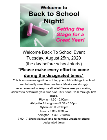 Back to School Night Flyer